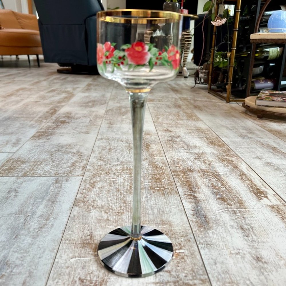 RARE! MacKenzie-Childs Tall Heirloom Tea Light Candlestick